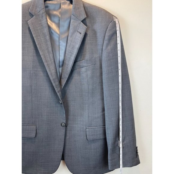 Joseph Abboud Men Coat Suit Blazer Jacket 100% Wool Two Button Slate Blue SZ 40S - Picture 4 of 8